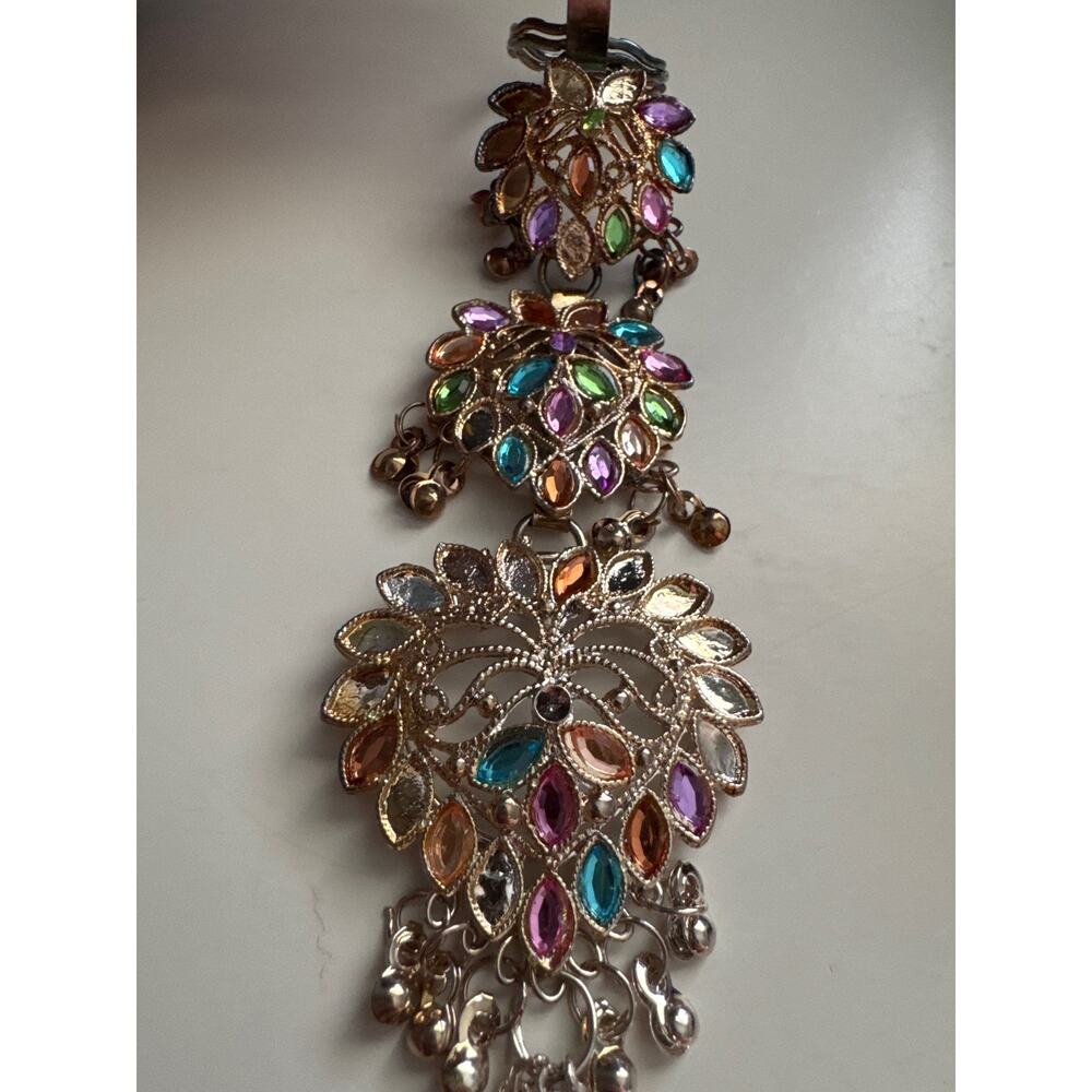 Pastel Silver Jeweled Indian Judo Skirt Hook